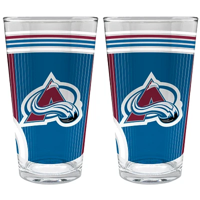 Colorado Avalanche Two-Piece 16oz. Pint Glass Set