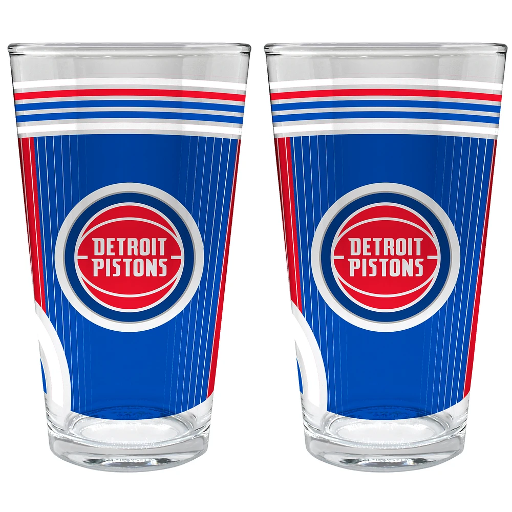 Detroit Pistons Two-Piece 16oz. Pint Glass Set