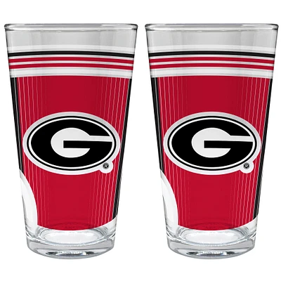 Georgia Bulldogs Two-Piece 16oz. Pint Glass Set