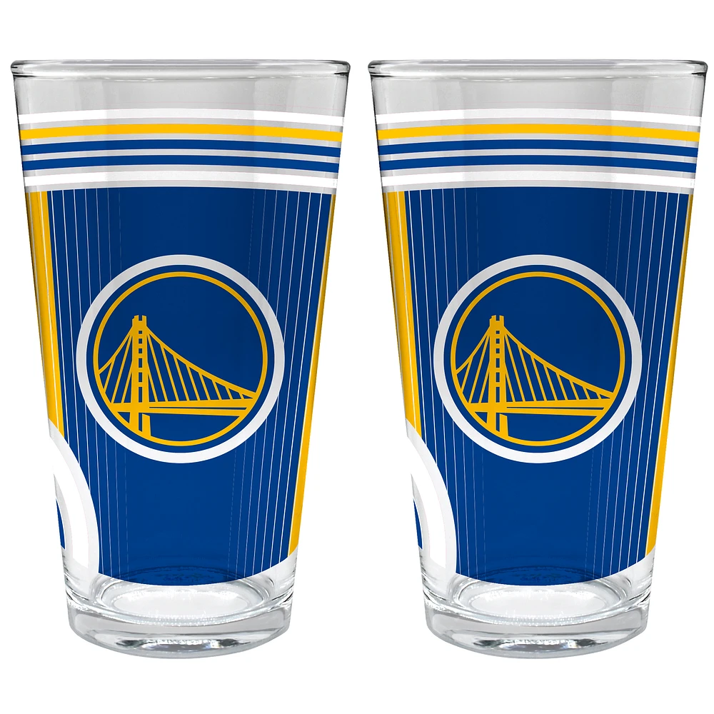 Golden State Warriors Two-Piece 16oz. Pint Glass Set