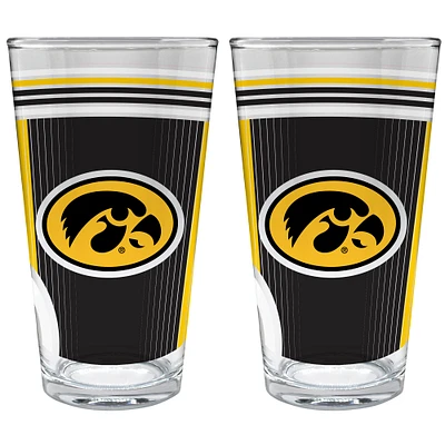 Iowa Hawkeyes Two-Piece 16oz. Pint Glass Set