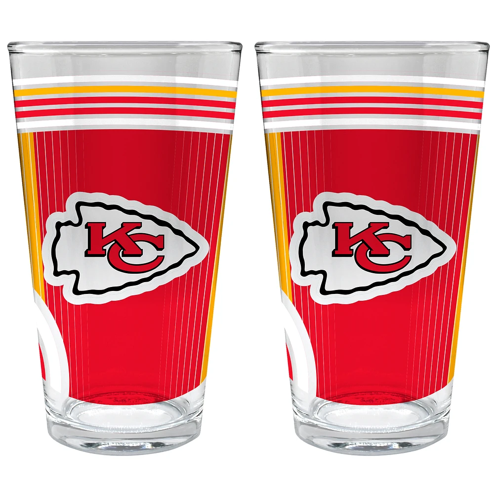 Kansas City Chiefs Two-Piece 16oz. Pint Glass Set