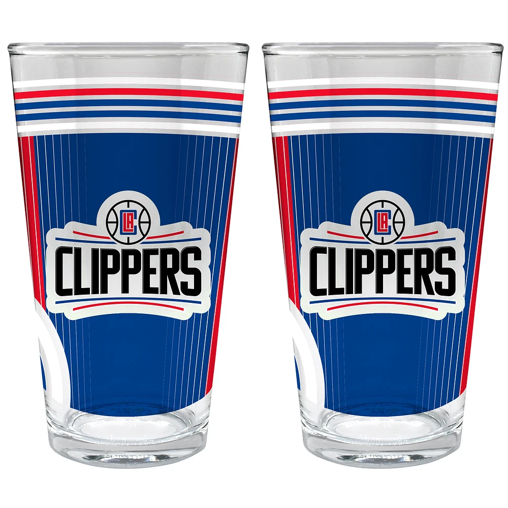 LA Clippers Two-Piece 16oz. Pint Glass Set