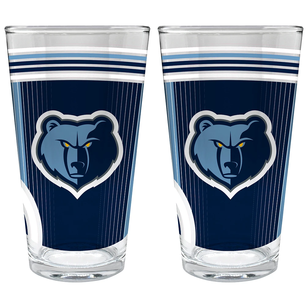 Memphis Grizzlies Two-Piece 16oz. Pint Glass Set