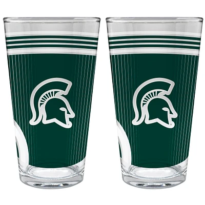 Michigan State Spartans Two-Piece 16oz. Pint Glass Set