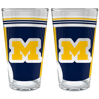 Michigan Wolverines Two-Piece 16oz. Pint Glass Set