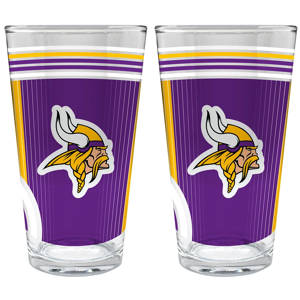 Minnesota Vikings Two-Piece 16oz. Pint Glass Set