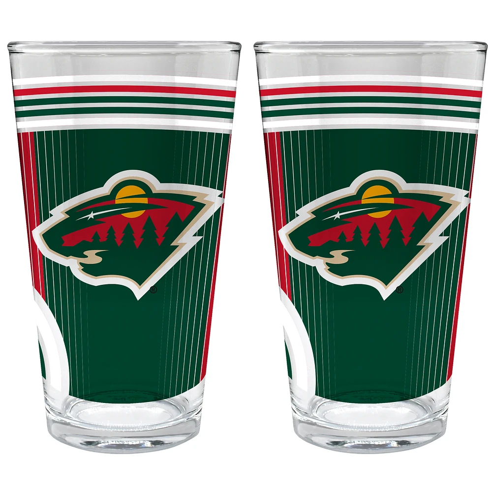Minnesota Wild Two-Piece 16oz. Pint Glass Set