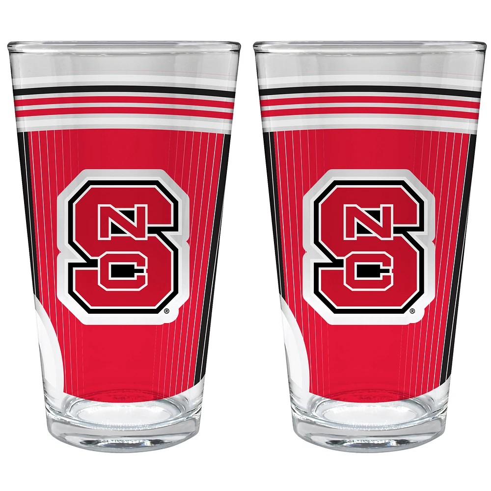 NC State Wolfpack Two-Piece 16oz. Pint Glass Set