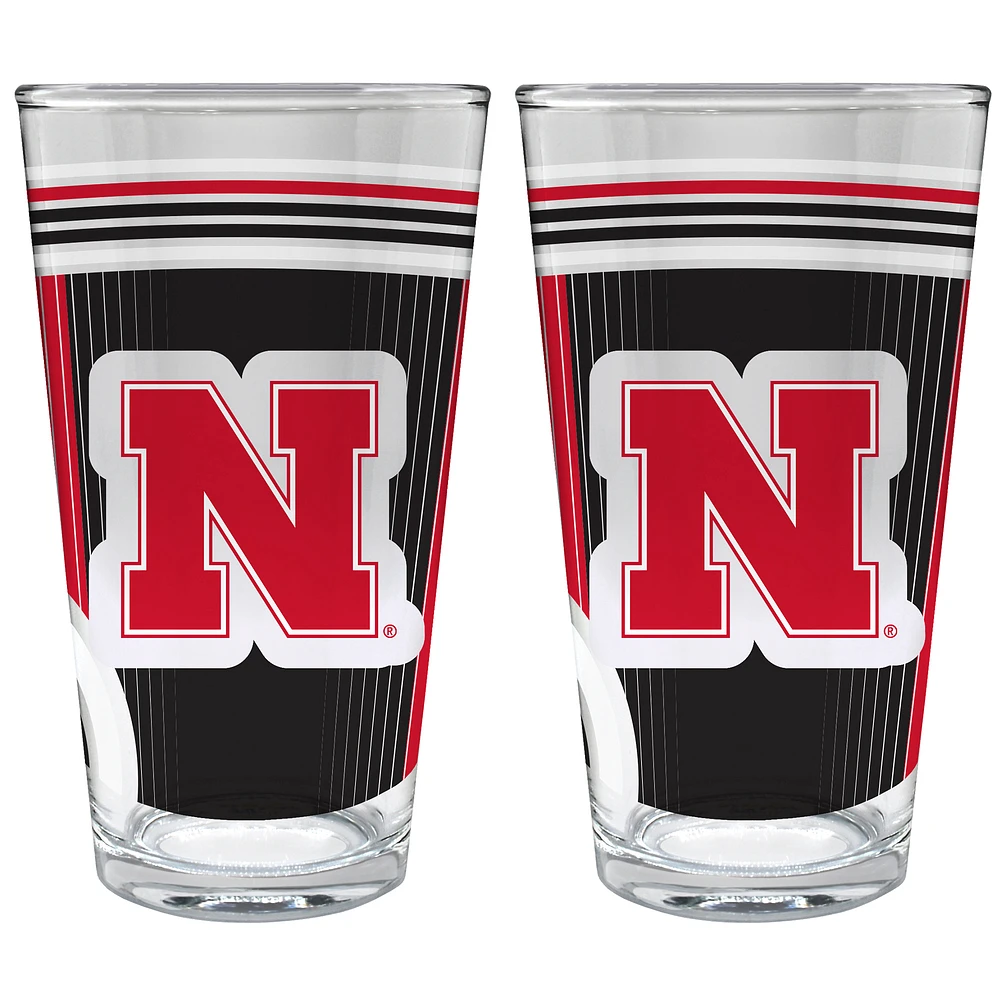 Nebraska Huskers Two-Piece 16oz. Pint Glass Set