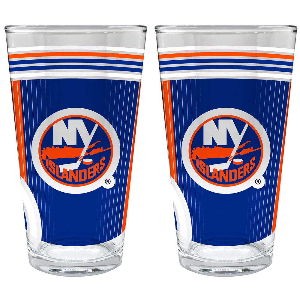 New York Islanders Two-Piece 16oz. Pint Glass Set