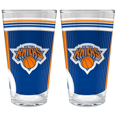 New York Knicks Two-Piece 16oz. Pint Glass Set