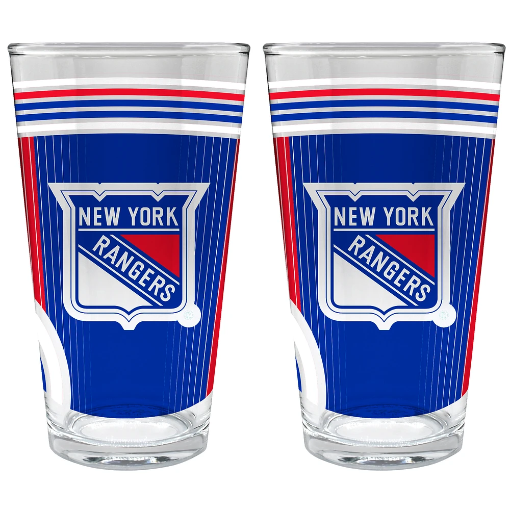 New York Rangers Two-Piece 16oz. Pint Glass Set