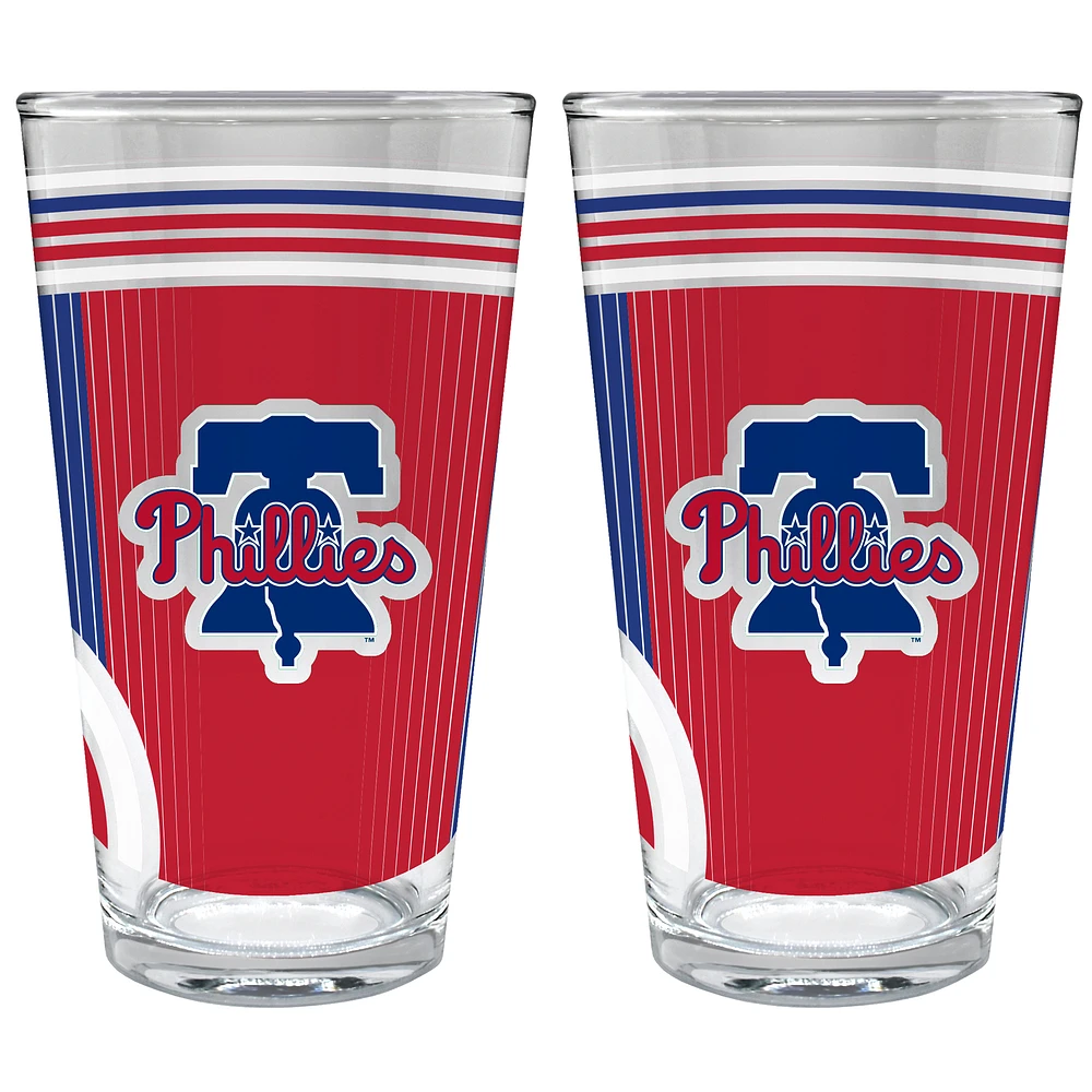 Philadelphia Phillies Two-Piece 16oz. Pint Glass Set