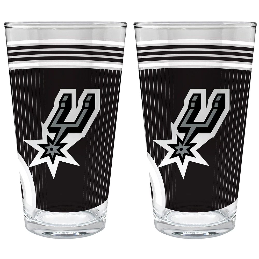 San Antonio Spurs Two-Piece 16oz. Pint Glass Set