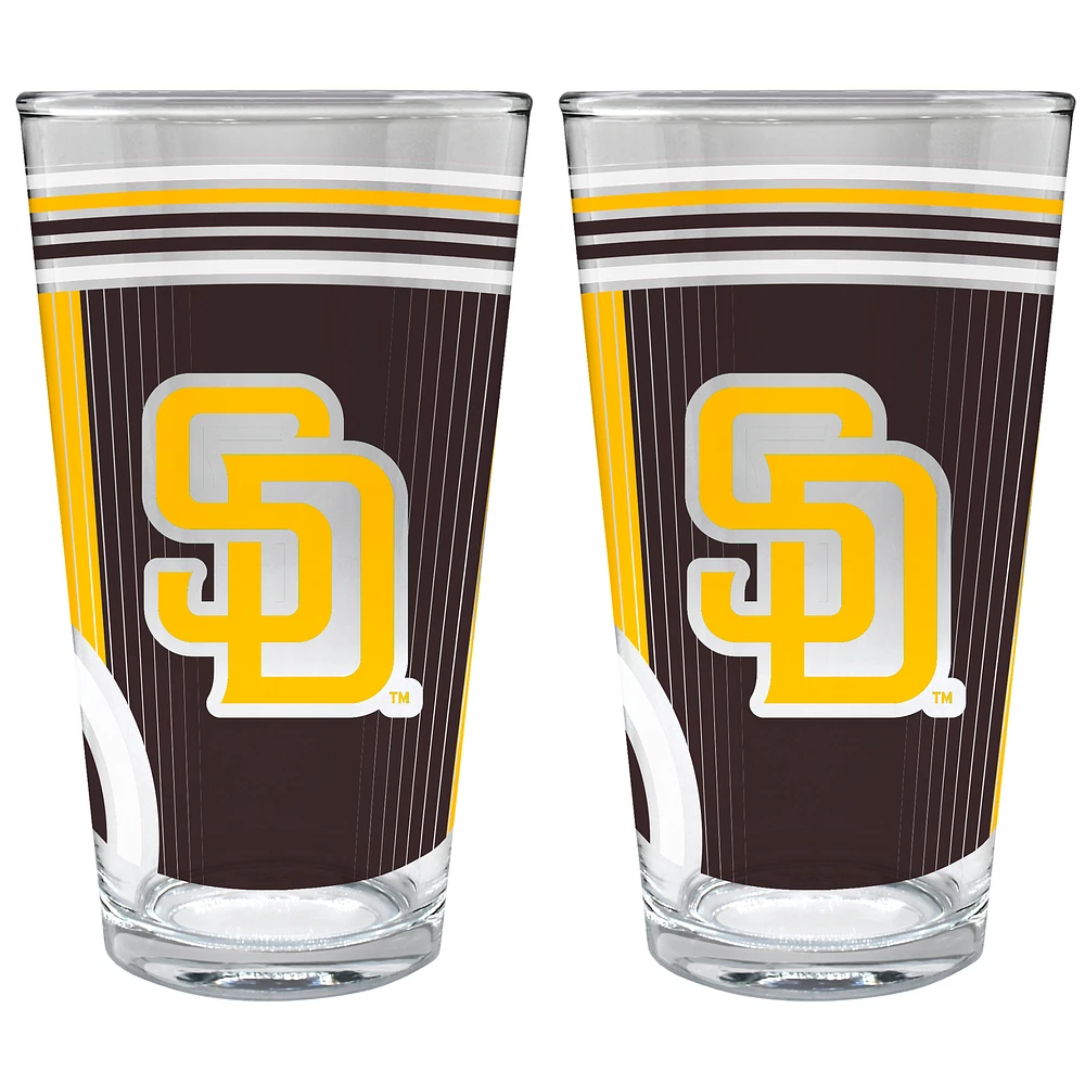 San Diego Padres Two-Piece 16oz. Pint Glass Set
