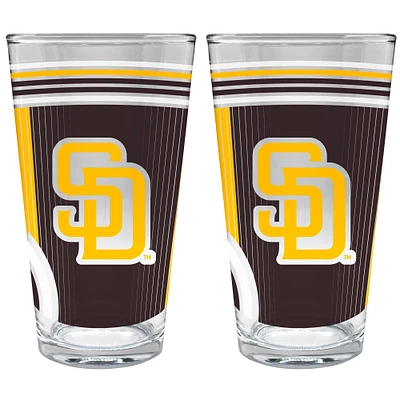 San Diego Padres Two-Piece 16oz. Pint Glass Set