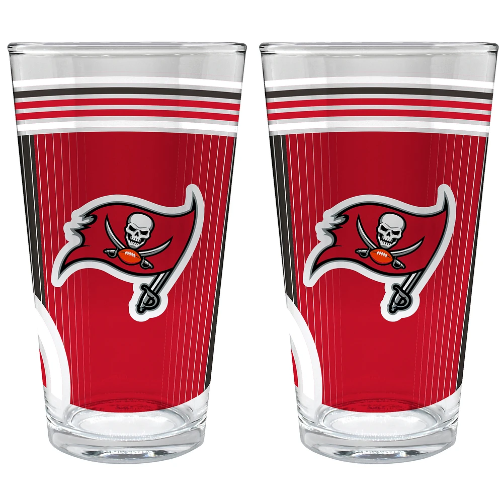 Tampa Bay Buccaneers Two-Piece 16oz. Pint Glass Set