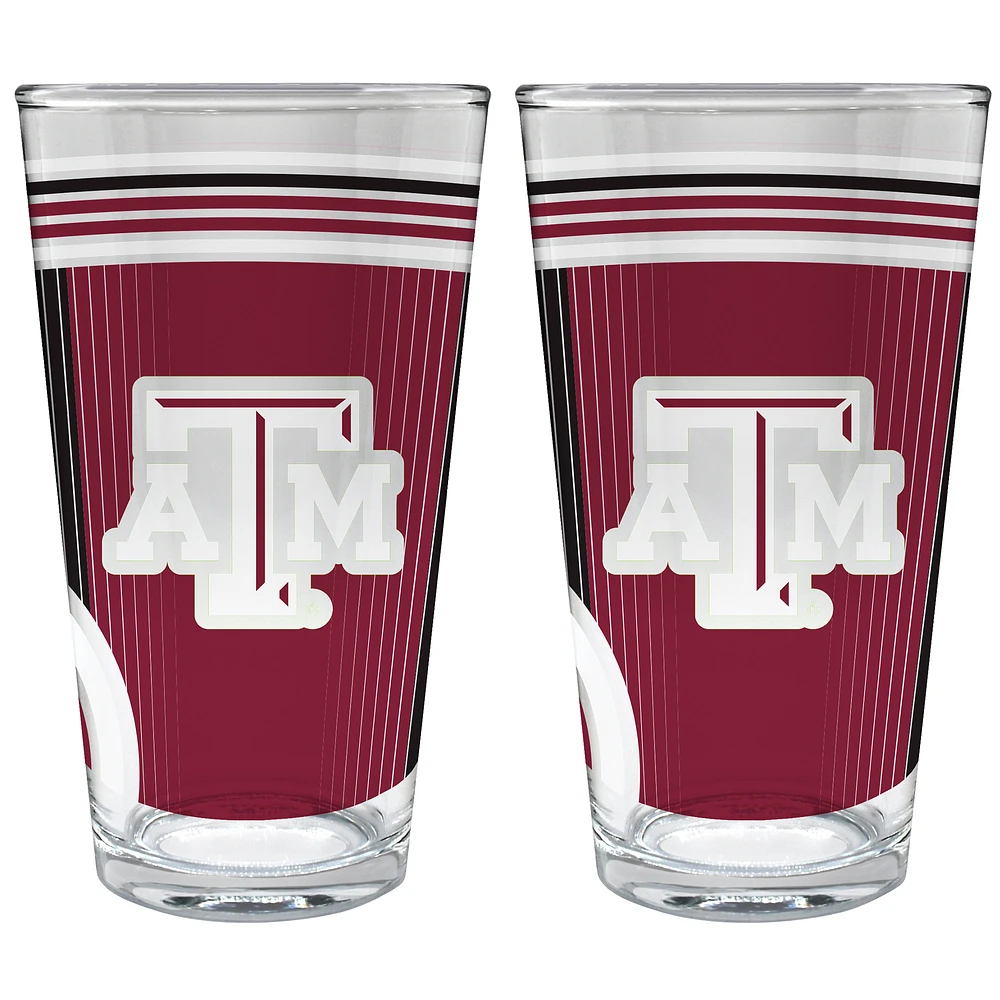 Texas A&M Aggies Two-Piece 16oz. Pint Glass Set