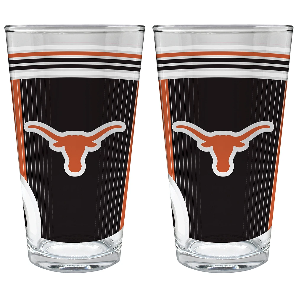 Texas Longhorns Two-Piece 16oz. Pint Glass Set
