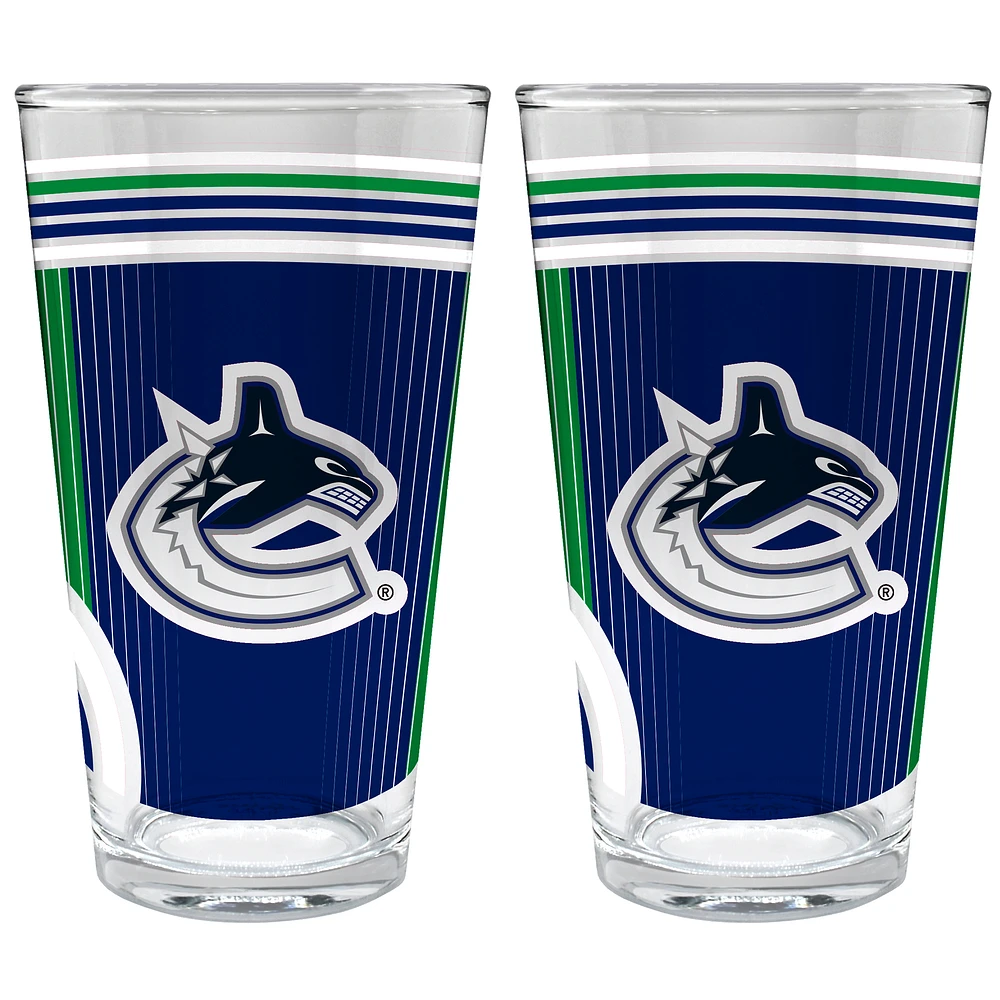 Vancouver Canucks Two-Piece 16oz. Pint Glass Set
