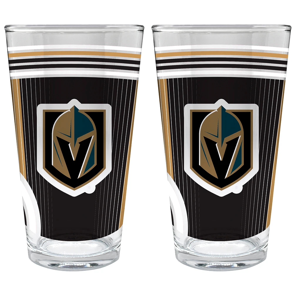 Vegas Golden Knights Two-Piece 16oz. Pint Glass Set