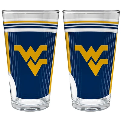 West Virginia Mountaineers Two-Piece 16oz. Pint Glass Set