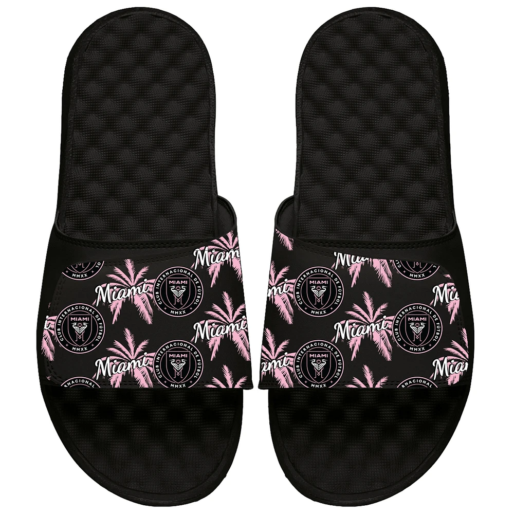 Men's ISlide Black Inter Miami CF Pattern Slide Sandals