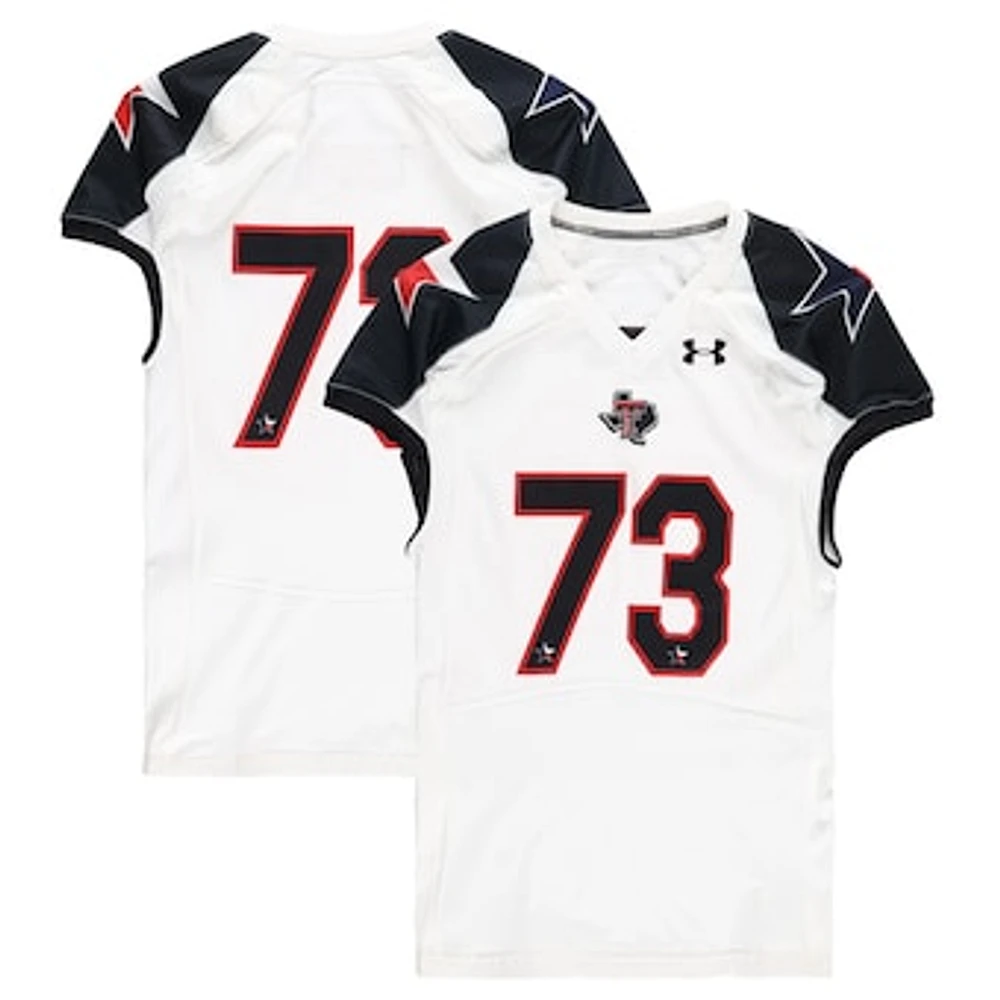 Texas Tech Red Raiders Team-Issued #73 White and Black Jersey from the 2013 NCAA Football Season
