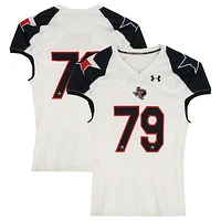 Texas Tech Red Raiders Team-Issued #79 White and Black Jersey from the 2013 NCAA Football Season