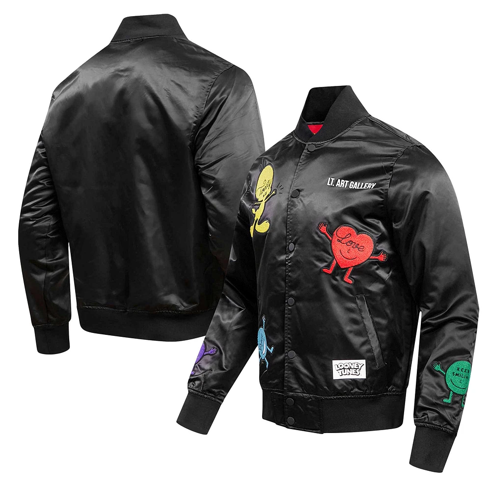 Men's Freeze Max Looney Tunes Positive Energy Satin Full-Snap Jacket
