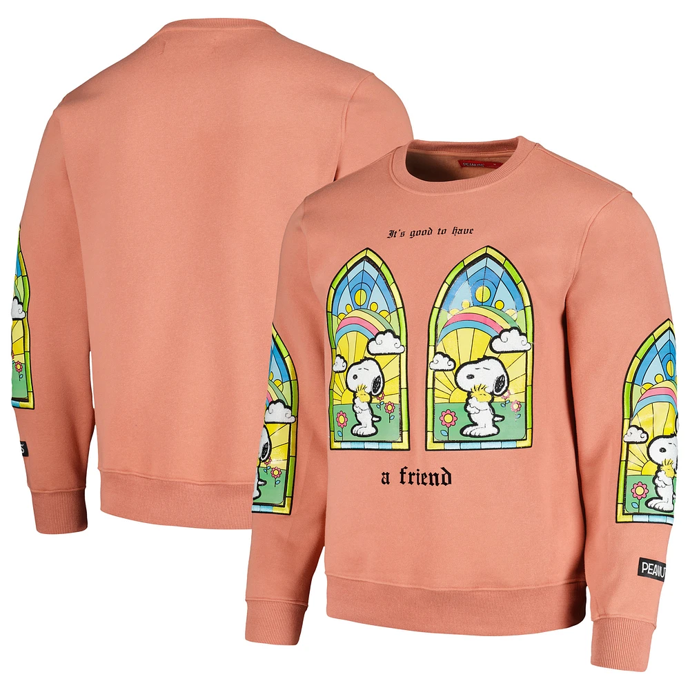 Unisex Freeze Max Orange Peanuts Snoopy Friend Pullover Sweatshirt