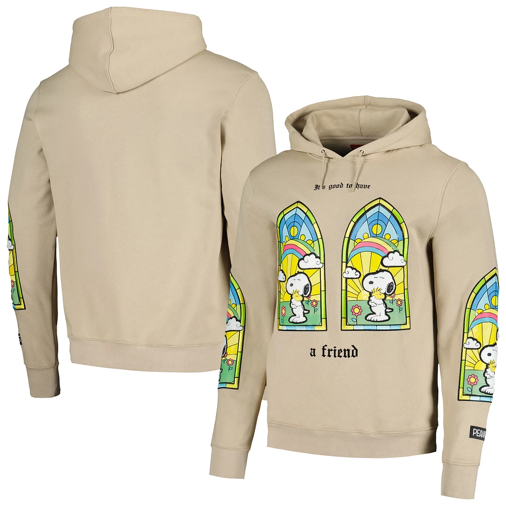 Unisex Freeze Max Khaki Peanuts Snoopy A Friend Pullover Hoodie