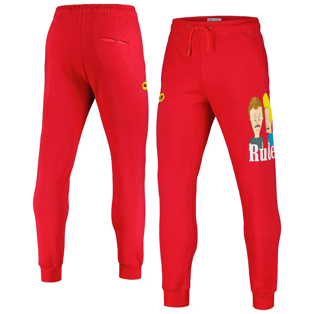Men's Freeze Max Red Beavis and Butt-Head Rude Jogger Pants