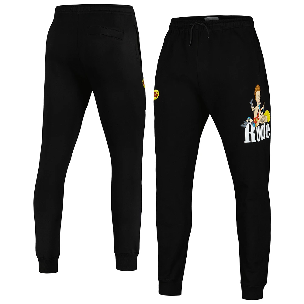 Men's Freeze Max Black Beavis and Butt-Head Just Friends Jogger Pants
