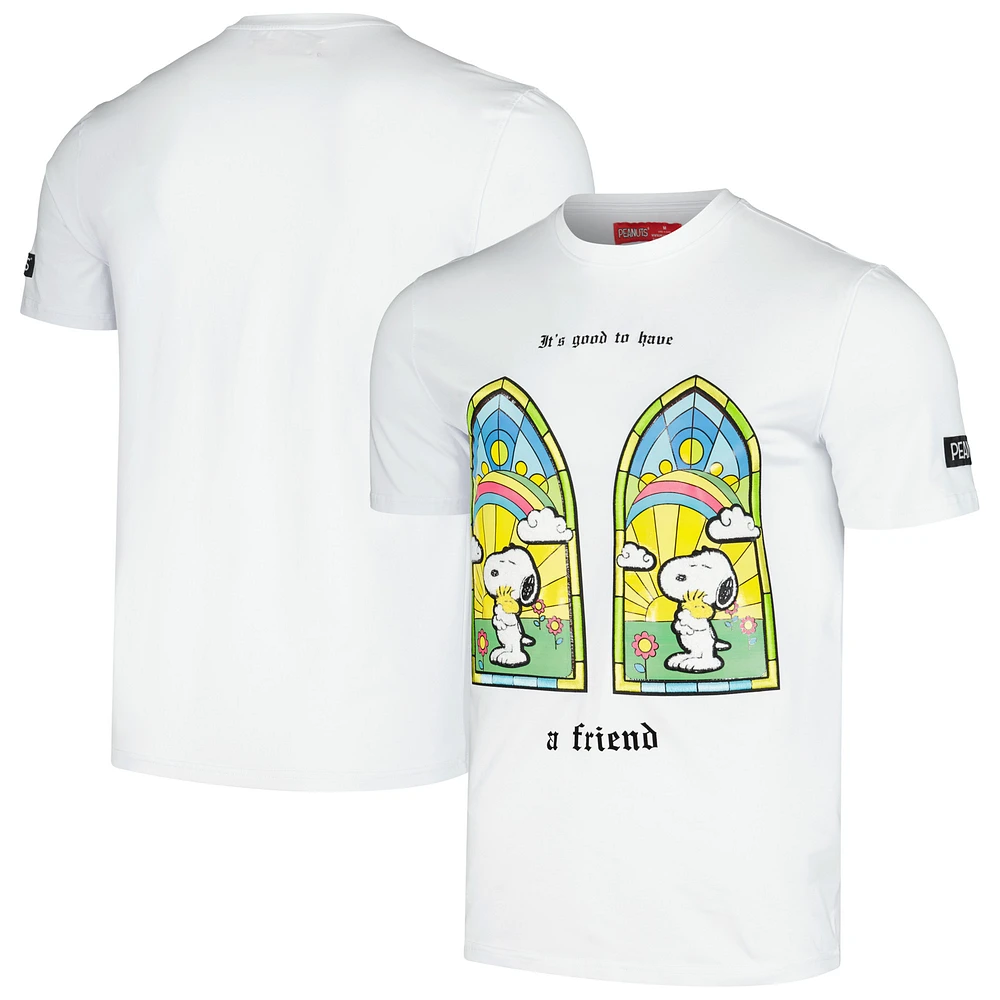 Unisex Freeze Max White Peanuts Snoopy A Friend T-Shirt
