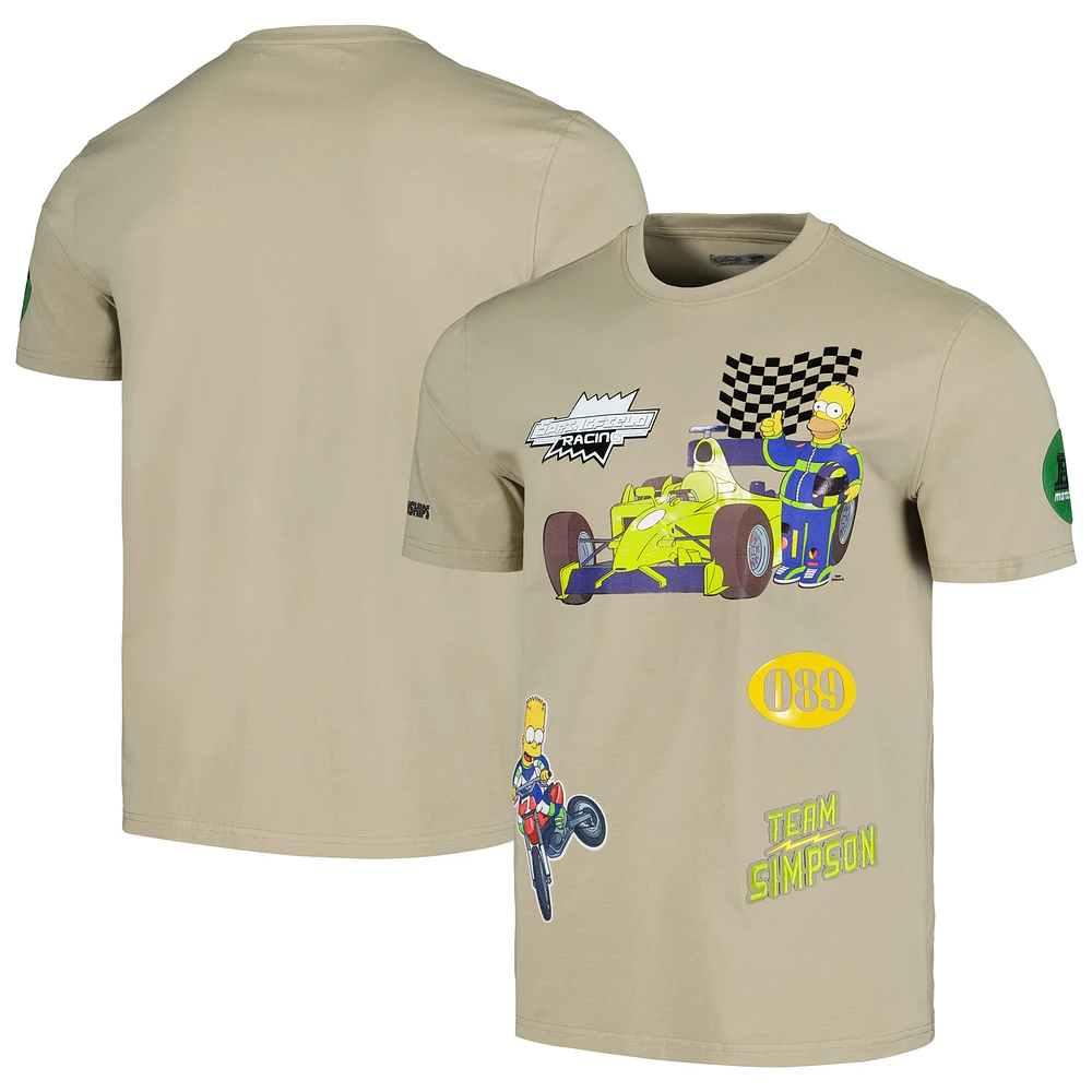 Unisex Freeze Max Khaki The Simpsons Racing T-Shirt