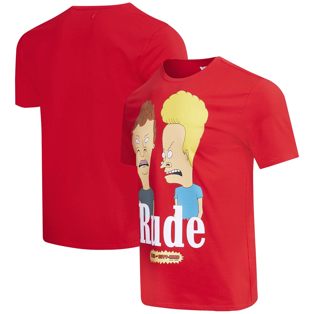 Unisex Freeze Max Red Beavis and Butt-Head Rude T-Shirt