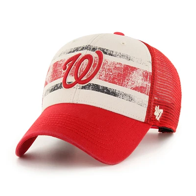 Men's '47 Red Washington Nationals Breakout MVP Trucker Adjustable Hat