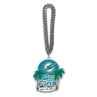 MOJO Miami Dolphins Slogan Fan Chain Necklace