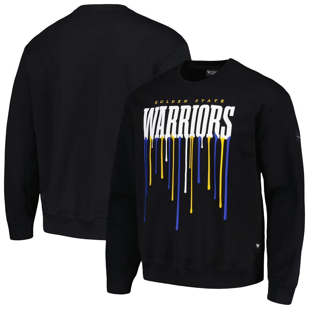 Unisex The Wild Collective Black Golden State Warriors Drip Pullover Sweatshirt
