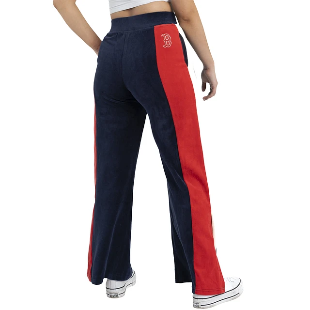 Women's Football Fan Sweatpants – High Waist Lounge Joggers With Team Graphics, Fleece Lined, Blue/Red