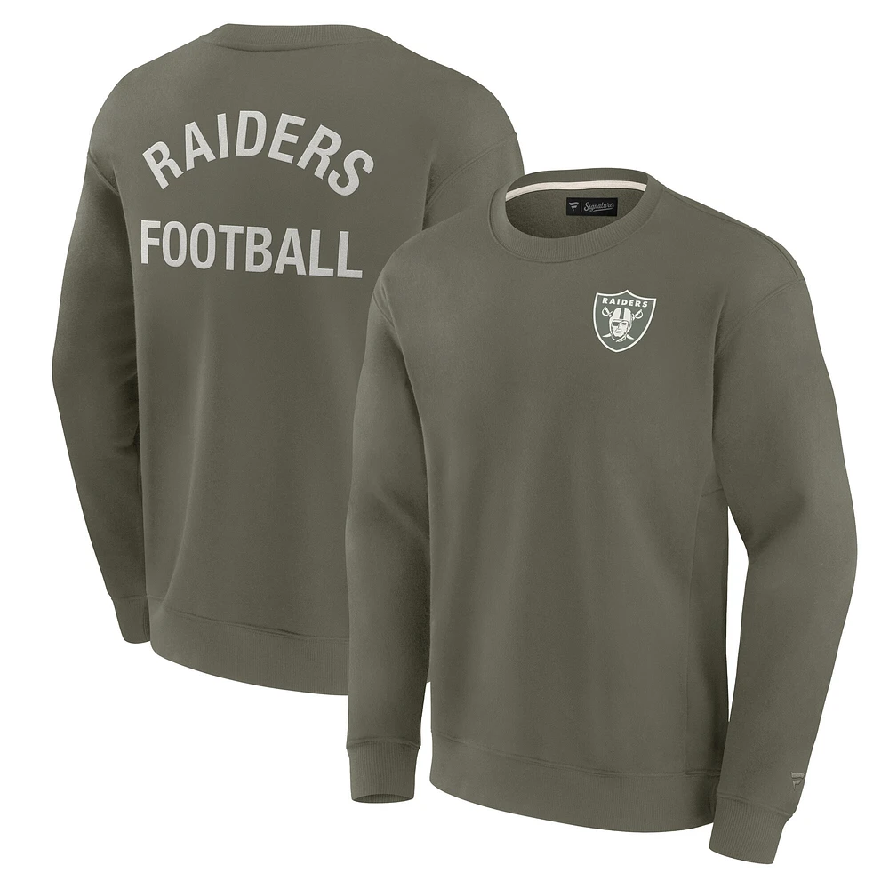 Unisex Fanatics Olive Las Vegas Raiders Elements Super Soft Pullover Sweatshirt