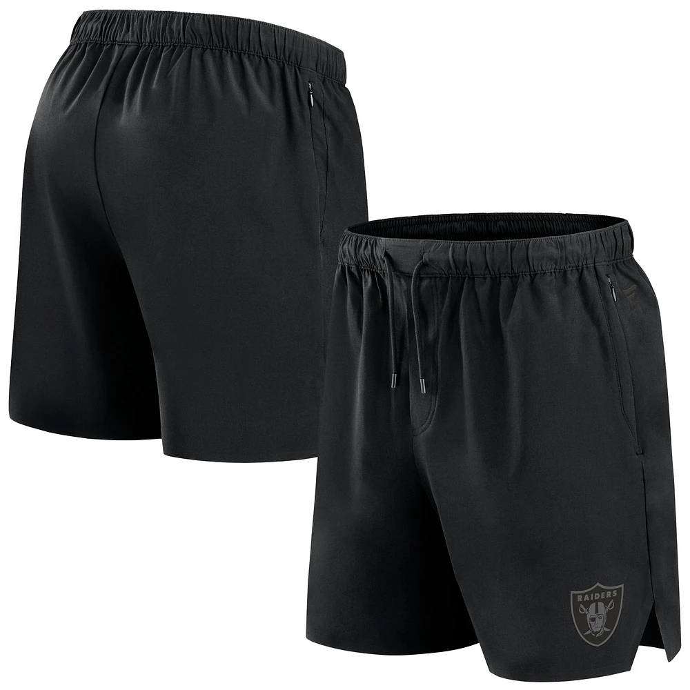 Men's Fanatics Black Las Vegas Raiders Front Office Micro Tonal Shorts