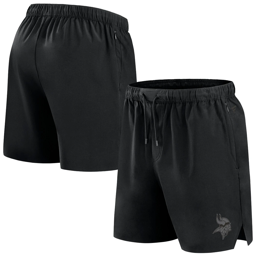 Men's Fanatics Black Minnesota Vikings Front Office Micro Tonal Shorts