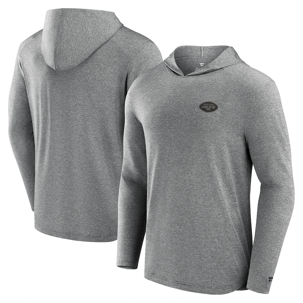 Men's Fanatics Black New York Jets Front Office Tech Lightweight Hoodie T-Shirt