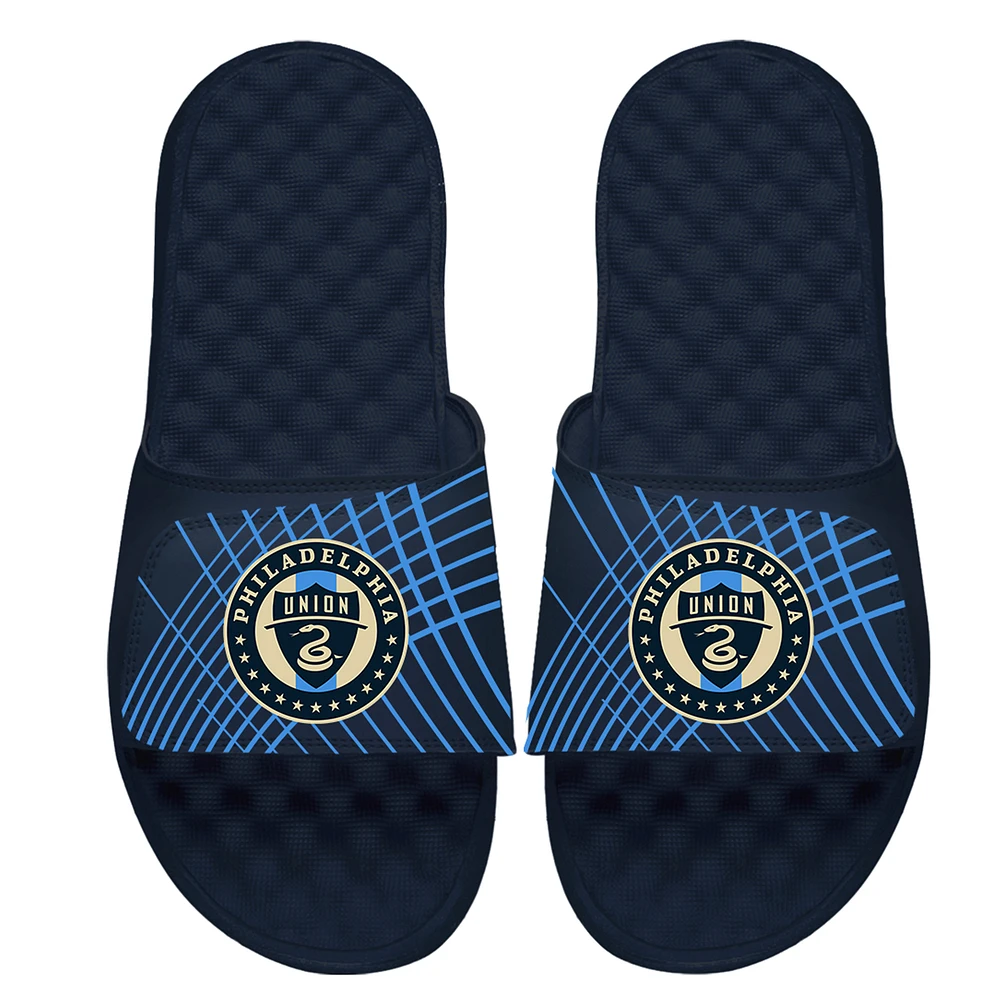 Youth ISlide Navy Philadelphia Union Lines Slide Sandals