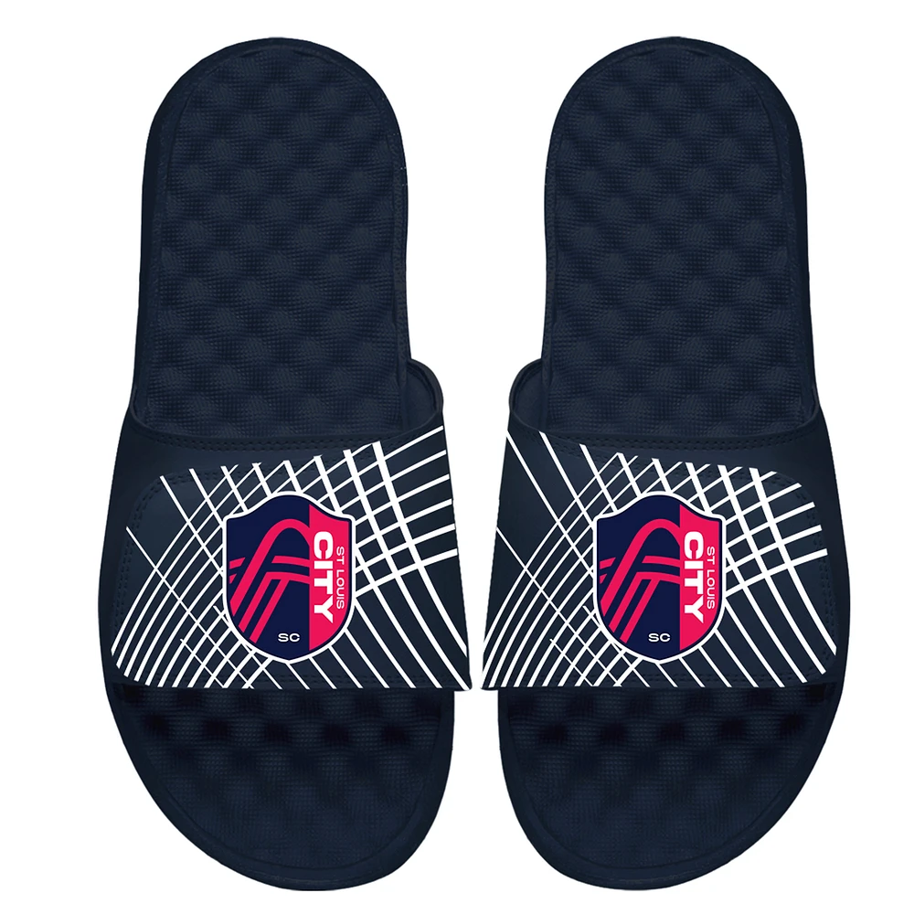 Youth ISlide Navy St. Louis City SC Lines Slide Sandals