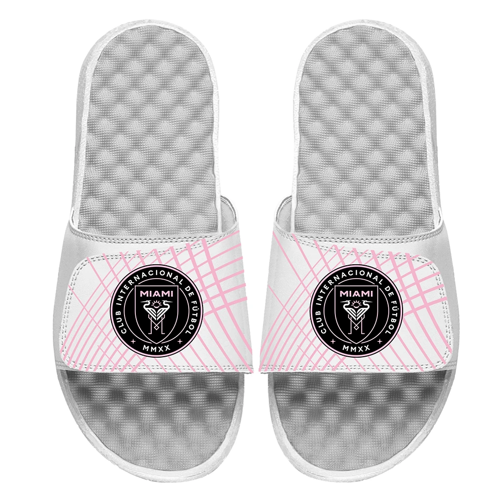Men's ISlide White Inter Miami CF Lines Slide Sandals