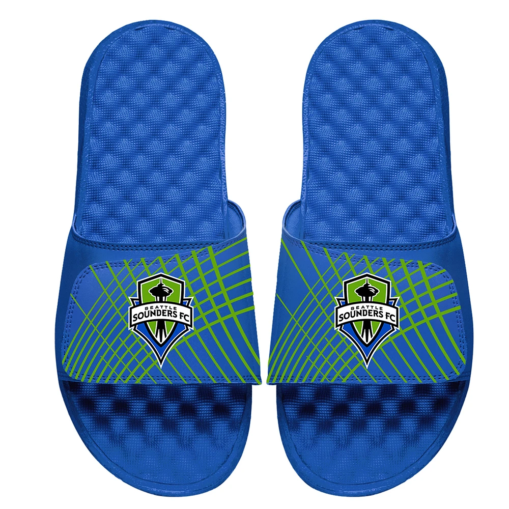 Men's ISlide Royal Seattle Sounders FC Lines Slide Sandals